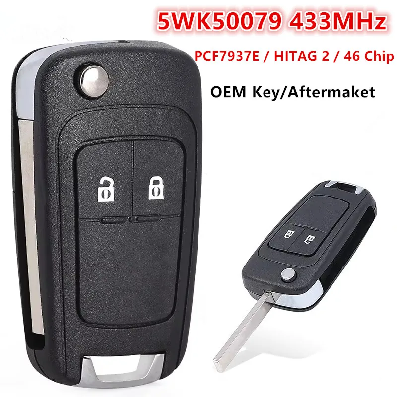 5WK50079 433MHz New Remote Key Fob For Opel Vauxhall Astra J Corsa E Zafira Tourer Insignia Mokka Viva Adam Cascade 2009-2017