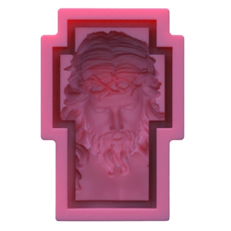 Man Head Candle Silicone Mold for Handmade Desktop Decoration Gypsum Epoxy Resin Aroma Candle Mould for Home Decorations R3MC