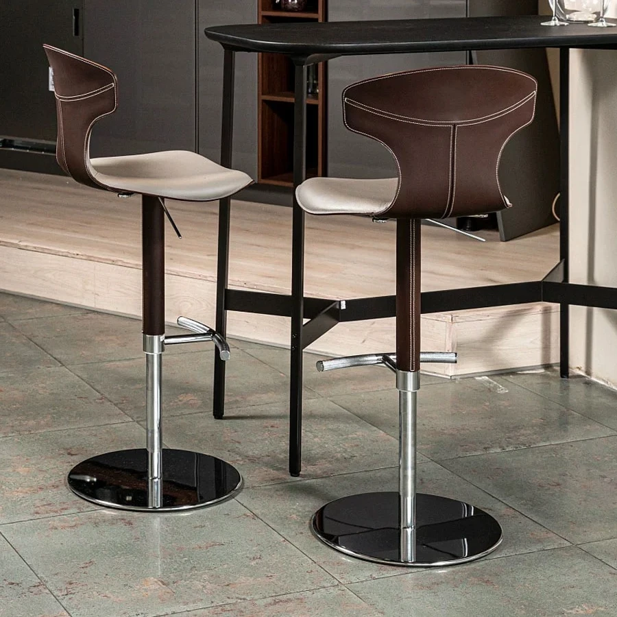 Nordic bar chair High stool modern simple light luxury stainless steel home lift rotating bar island chair