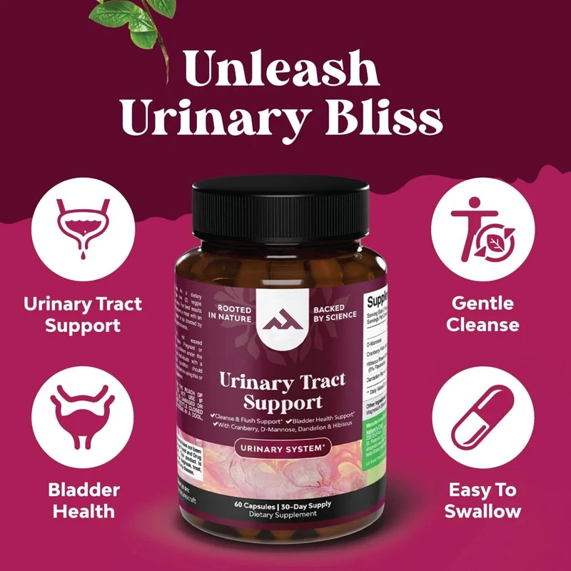 D Mannose Capsules Promote Urinary Tract Health - Contains Cranberry Juice Powder and Dandelion To Promote Urinary Tract Health