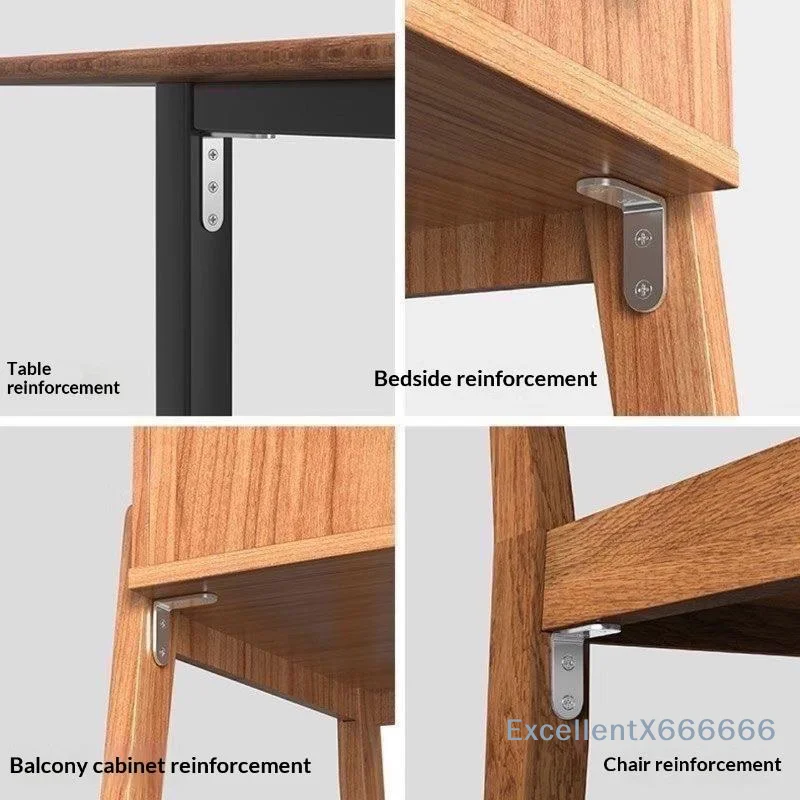 L Shaped Corner Braces 90 Degree Right Angle Brackets 50Pcs with Screws for Wooden Desk Chair Furniture Repair Home DIY