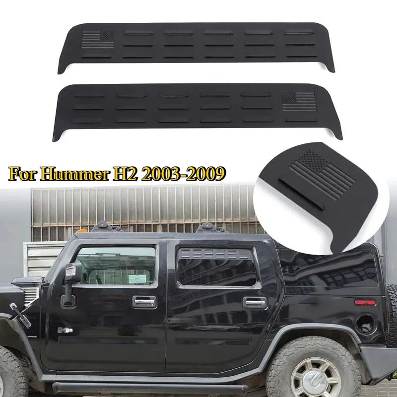 

For Hummer H2 2003-2009 aluminum alloy Black Car Front Rear Window Louver Ventilation Panel Exterior Modification Accessoreis