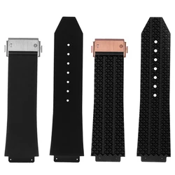 Watchband for HUBLOT BIG BANG Silicone 25*17mm 26*19mm Waterproof Men's Watch Strap Chain Watch Rubber Bracelet Wristband