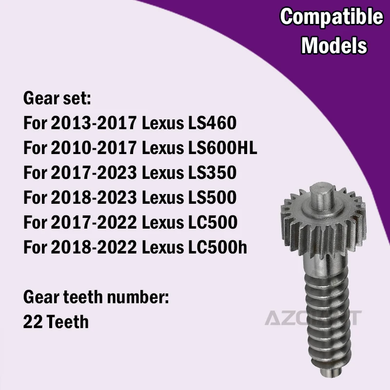 

For Lexus LC500h LC500 LS350 LS460 LS500 LS600HL Car Power Exterior Folding Mirrors Module internal 22T gearwheel assembly