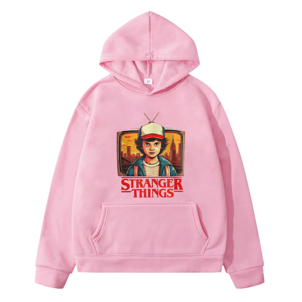 stranger things Kawaii print hoodies Fleece sweatshirt y2k sudadera jacket Autumn anime hoodie boys pullover kids clothes girls