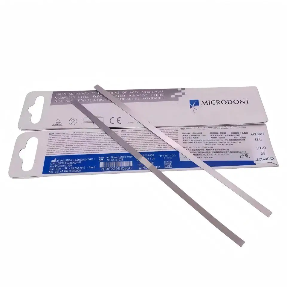 

12Pcs Dental Finishing Tool Microdont 4mm Stainless Steel Polishing Strip for Interproximal Resin Finishing Ortho IPR Lab Tool
