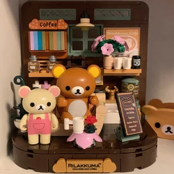 Rilakkuma Series Cartoon Creative Ornament Diy Assemble Bear Model Toys Creative Car City Kitchen Bedroom Model Collectibles Toy