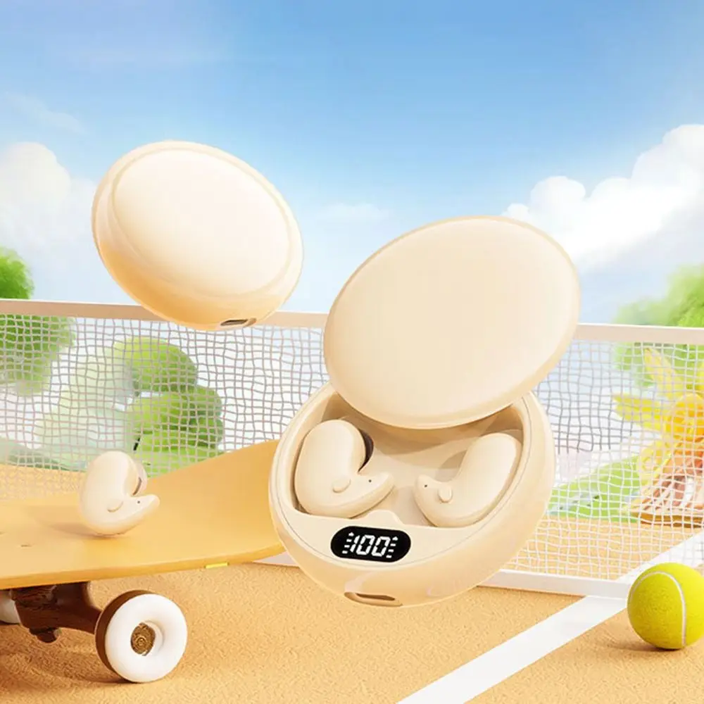 Y36 Sleep Mini Invisible Headset Ipx5 Waterproof LED Display Wireless Headphones with Mic Sports Stereo Noise Cancelling