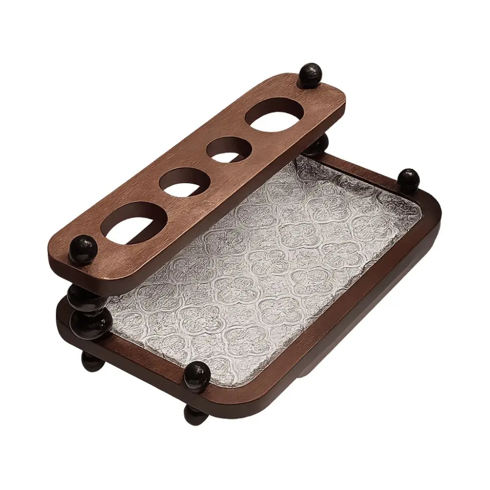 

Save Space Functional Toothbrush Storage Rack Vintage Circular Arc Wooden Storage Shelf No Drilling Required Storage