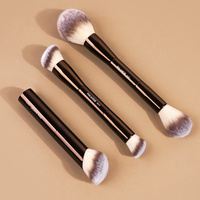 MAANGE 3pcs Professional Face Makeup Brushes Blush Brush Foundation Brush Loose Powder Brush Synthetic Soft Hair Makeup Brushes