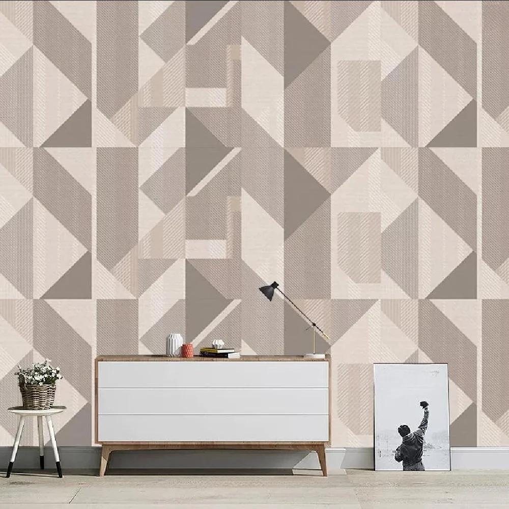 Customized Wallpaper Modern Luxury Geometric Shape Wallpaper Study Hotel Restaurant Bedroom Background Wall Decoration Wallpaper