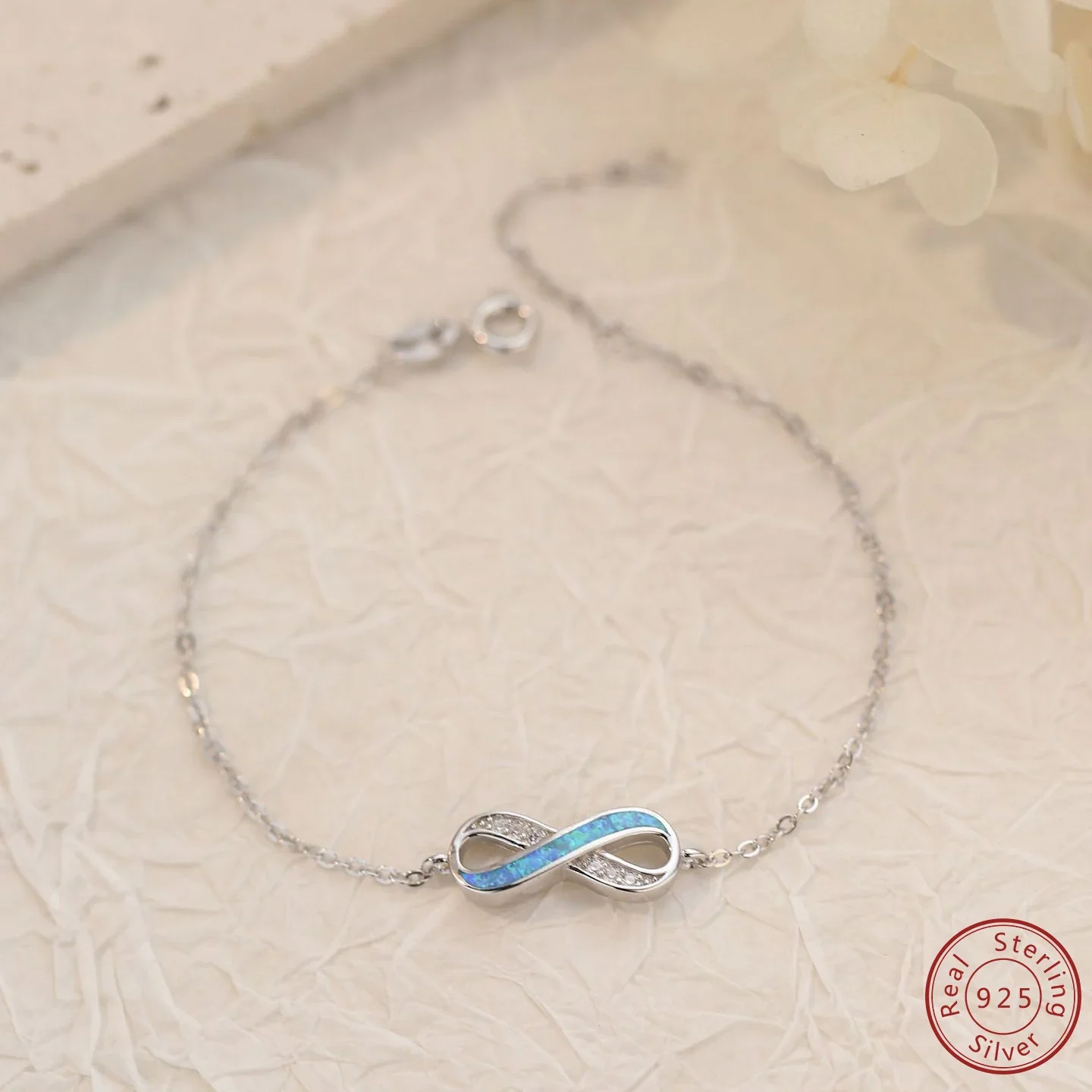 

Лидер продаж 2025, стерлинговое серебро S925, натуральный синий Aobao Line, переплетенный браслет, модный обручальный свадебный браслет, женский