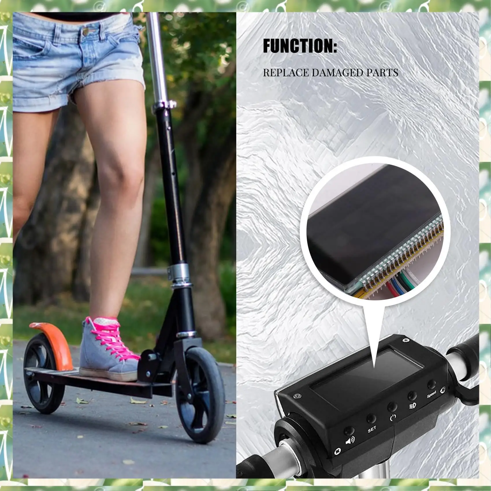 스포츠 36V 전기 스쿠터 디스플레이 LCD 화면 Kugoo S1 S2 S3,36V에 적합한 8 인치 전기 스쿠터 교체 액세서리