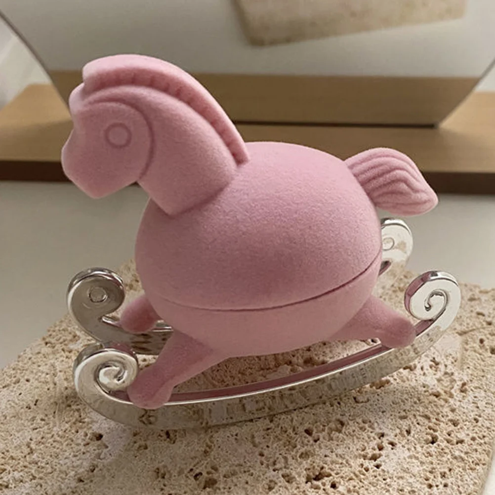 

Shape Jewelry Box Compact Portable Ring Earring Storage Case Decorative Gift Display Holder for Engagement Wedding Proposal