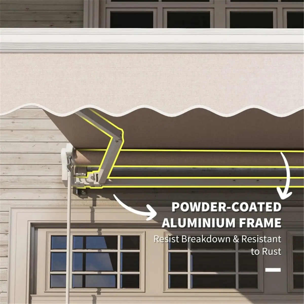 

Adjustable Patio Awning for Sunshade - Retractable Canopy for Outdoor Deck & Garden