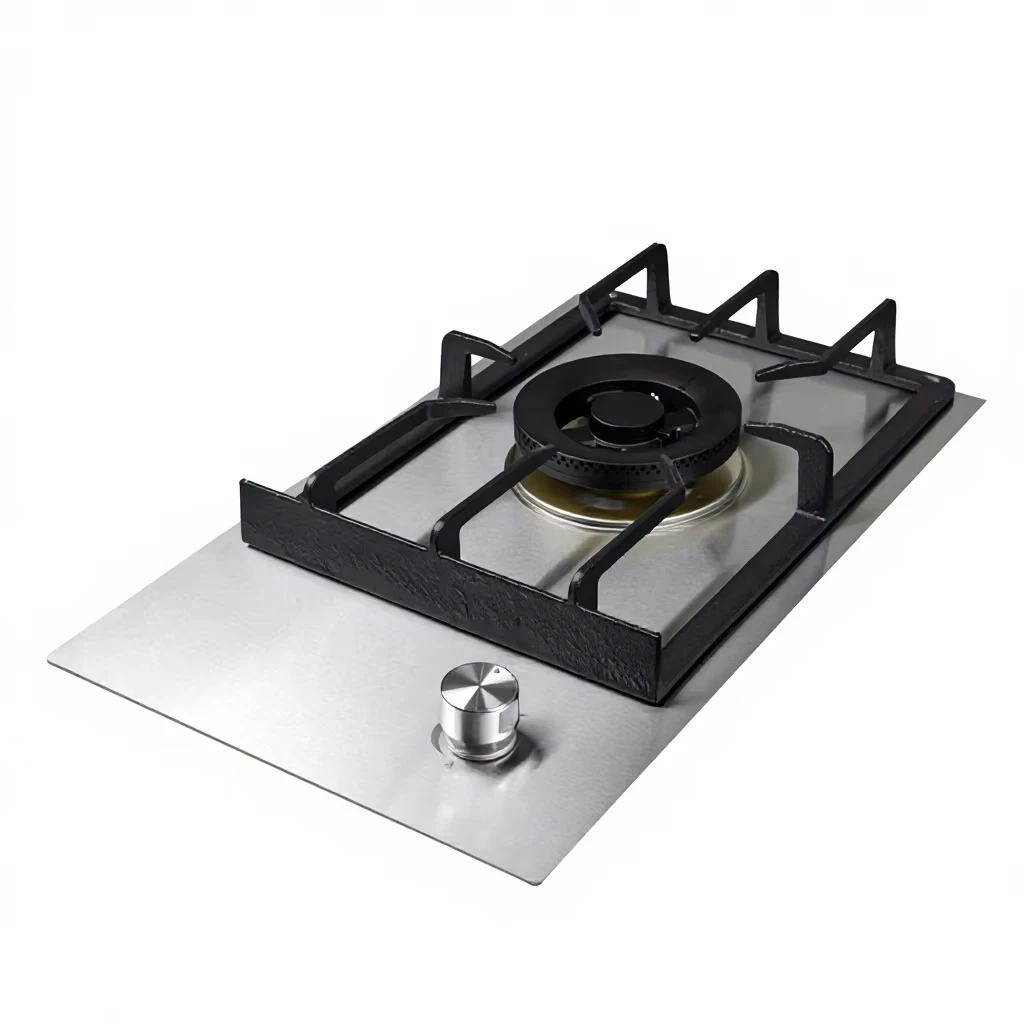 Single-eye Vertical Embedded Gas Stove Stainless Steel Surface Small Single-stove Cooker for Home Apartment