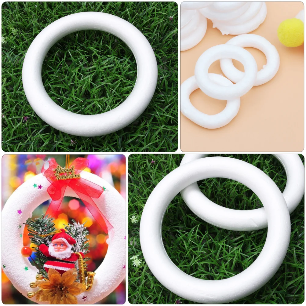 12 Pcs Big Bubble Foam Ball Christmas Wreath Cake Decorating Xmas Decorations Kits Eps Making Circle DIY Ring