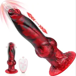 HESEKS-consolador de empuje de 10,2 pulgadas, vibrador realista de pene enorme, estimulador Anal, consoladores grandes con Control remoto