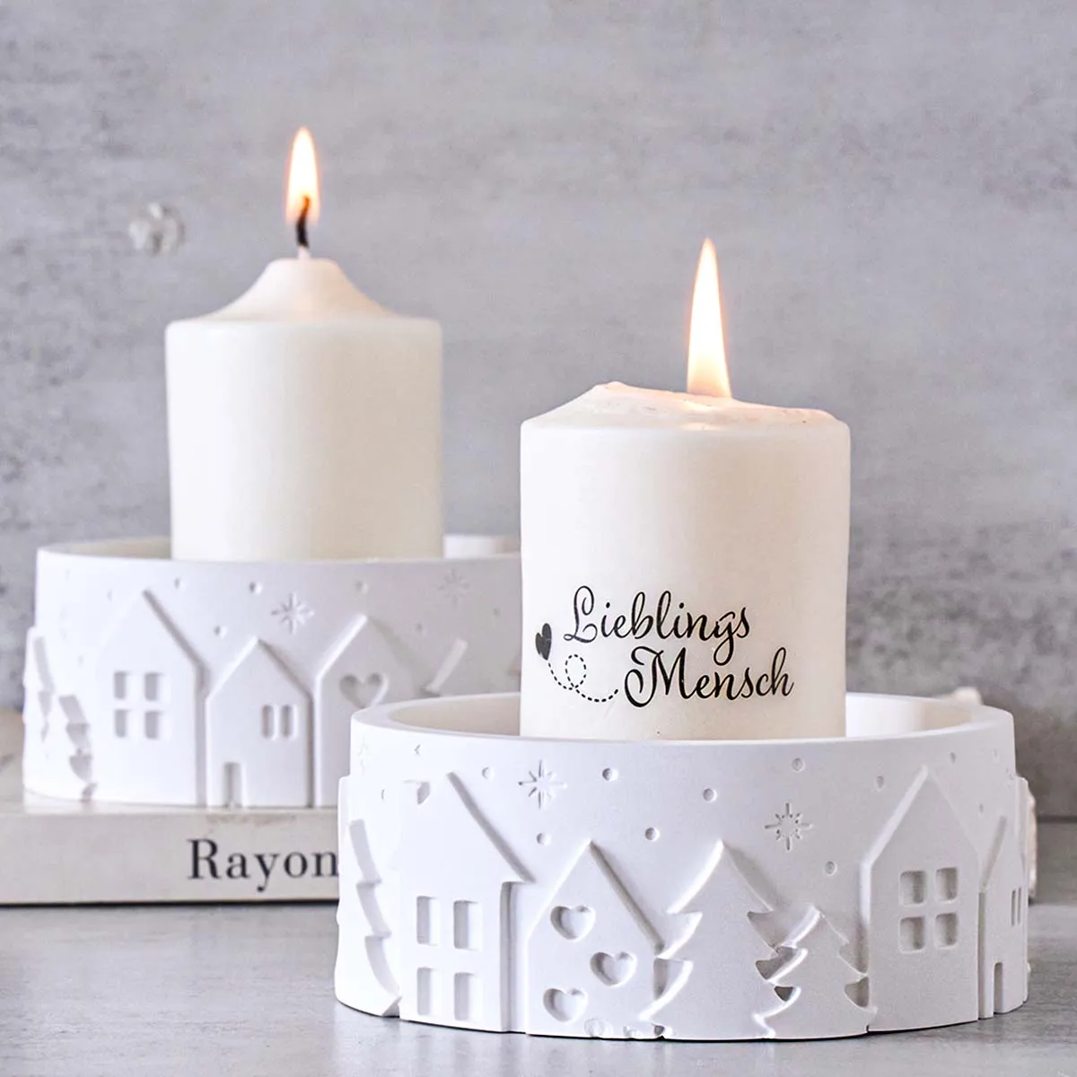 Relief Haus Schüssel Silikon Form DIY Runde Duft Kerze Basis Schmuck Lagerung Box Gips Beton Handwerk Form Home Deco Liefert
