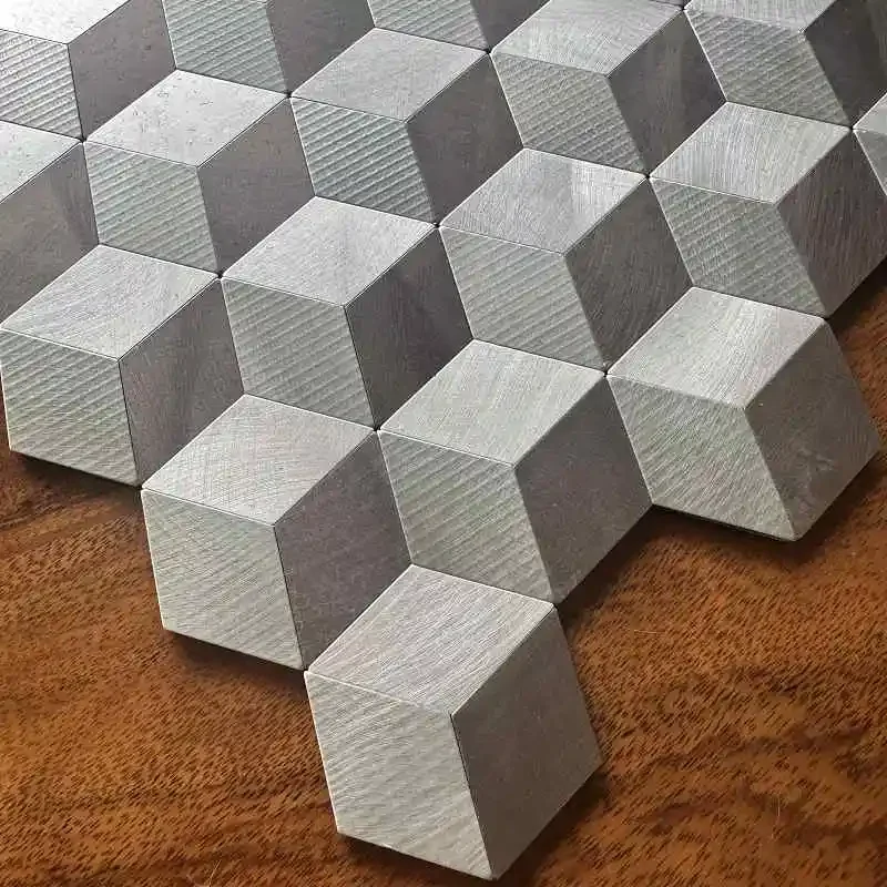 

4pcs/ lot Mosaic Wall Tile Peel And Stick Self Adhesive Waterproof Aluminum composite tile hexagon Kitchen Bath Backsplash 91