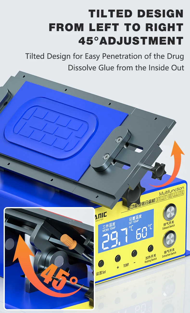 

MECHANIC 361 UITRA 14 Inch Multifunctional Rotary Separator Machine for Frame Removal Screen Separation Screen Heating Degumming