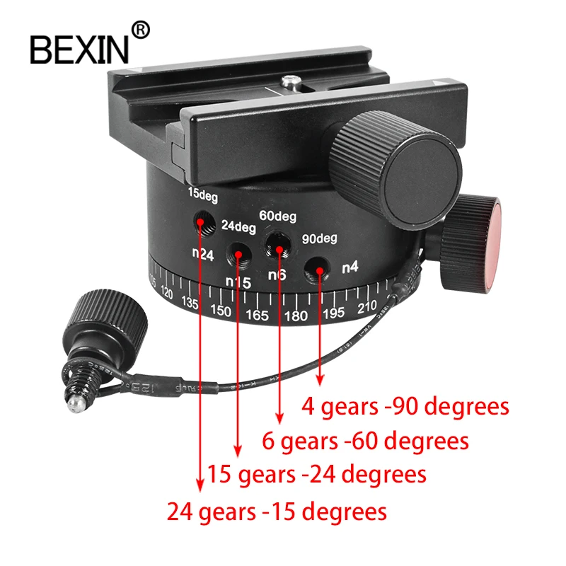 LEP02 tripod head node adjustment panorama head with quick release plate 360 rotator blind spot shooting adapter for dslr camera