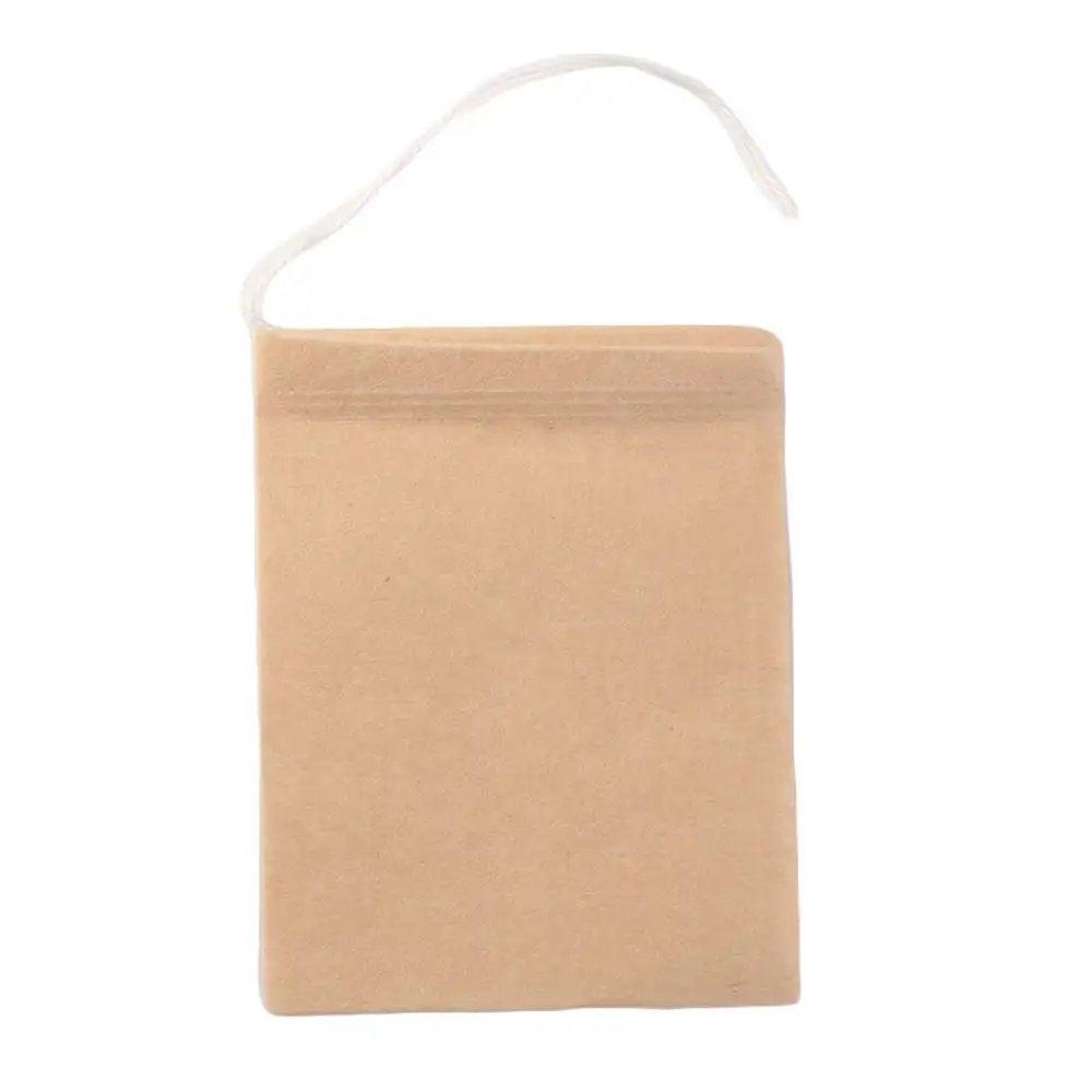 100 pieces/set Natural Filter Paper Tea Bag Multi Functional Empty Drawstring Teabags Household Tea Filter Bags Loose Leaf Tea