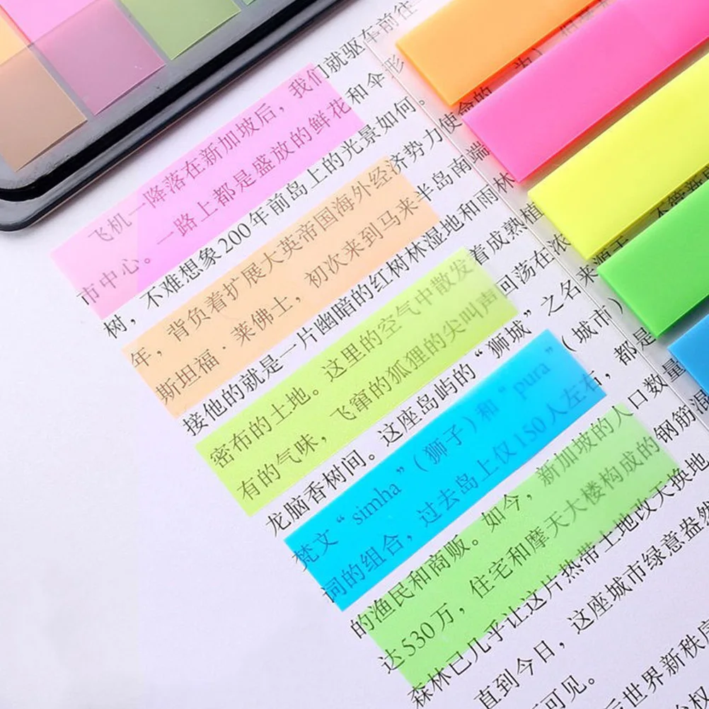 

4 Pcs Self Adhesive Notes PET Sticky Page Markers Office Tabs Bookmarks Multi Function Household Study Work Gifts Friends