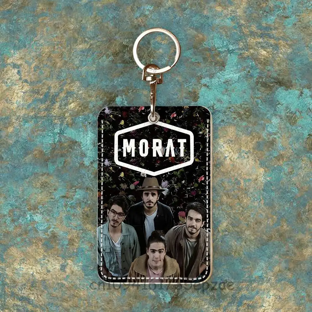 Tarjetero de Cuero PU Premium M-Morat con Mosquetón Metálico, Diseño Personalizable para Uso Diario