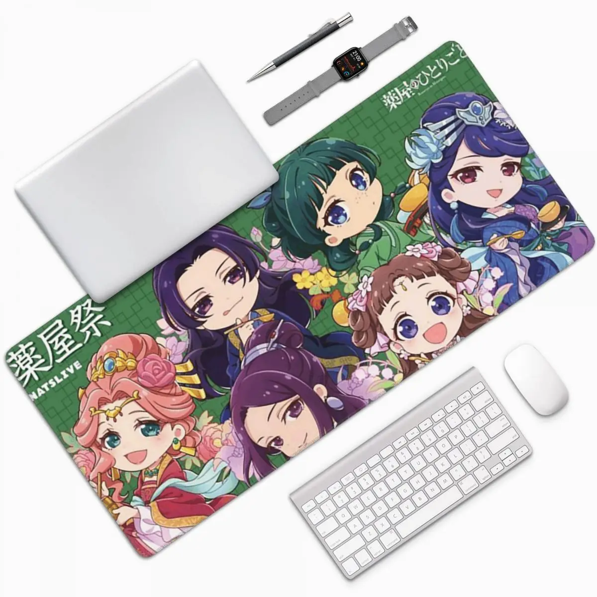 Anime The Apothecary Diaries Maomao Large Mouse Pad Computer Keyboard Mouse Mat PC Laptop Desk Mat Office Accessories Table Mats