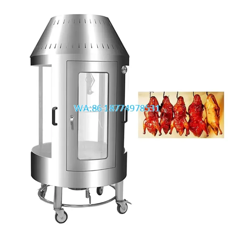 Wmwmnu for Cy-165 Commercial 220V Milk Material Tempered Glass Automatic Rotating Baking Oven for Roasting Duck Pork Chicken