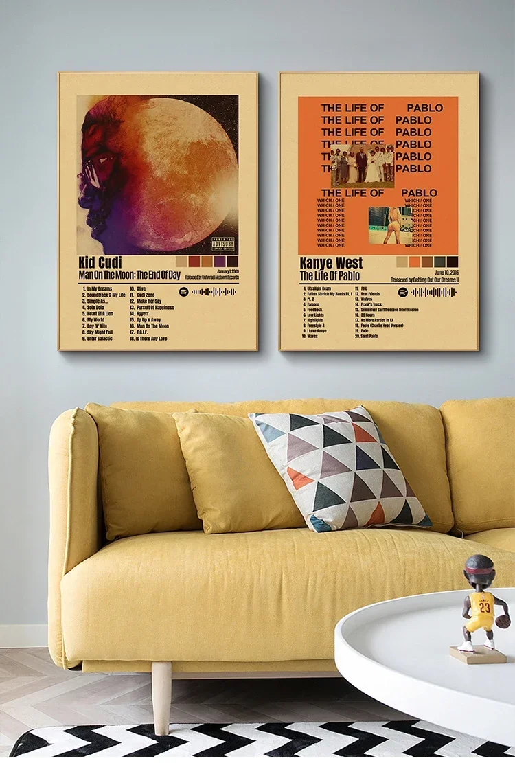 Vintage Nordic Pop Music Album The Weeknd Poster Rapper Aesthetic Hip Hop Juice Wrld Drake Canvas Print For Wall Art Room Decor