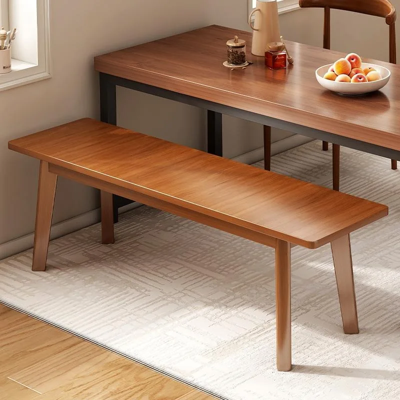 

Nordic all solid wood bench modern simple living room end of bed shoe change stool hotel commercial dining chair dining table