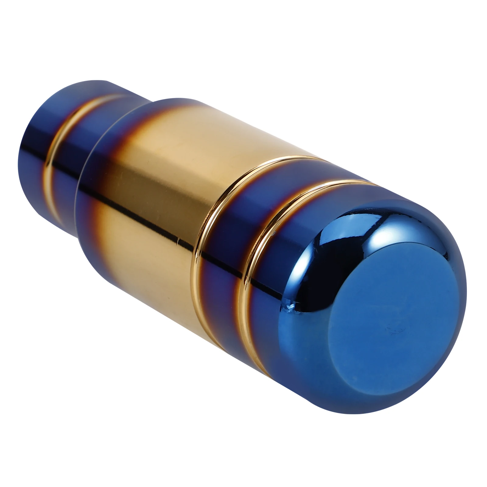 

Aluminum Blue Roasted 7- Shift Knob 9CM Gold Plated Ergonomic Universal Car Transmission Stick Handle Decorative