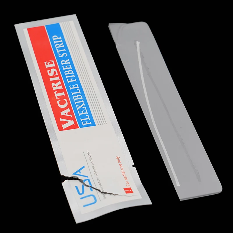 2pcs Dental Glass Fiber Strip Splint Flexible Fiber Strip Light-Resin Loose Tooth Fixation Strips Cure Bonding Strips
