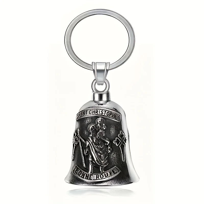 St Christopher Guardian Bell Pendant Key Chain