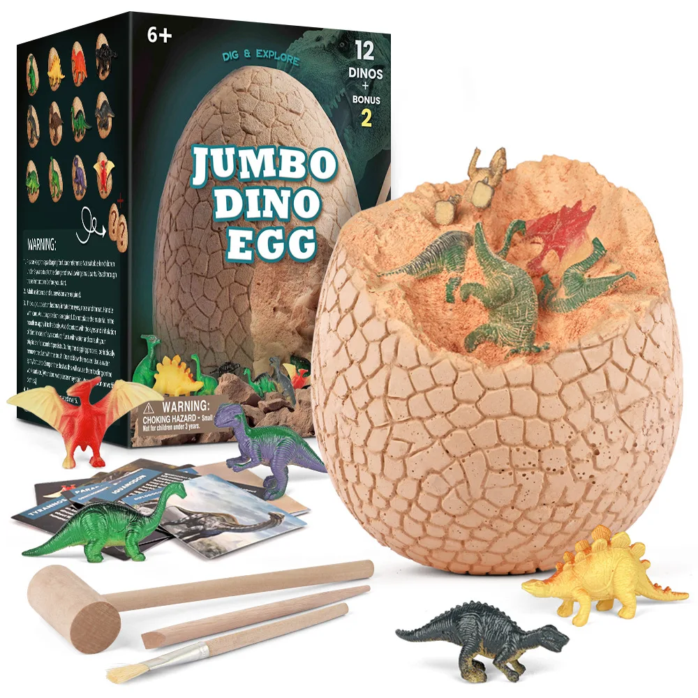 New Giant Archaeological Digging Set Dinosaur Egg Toy Mud Neutral Eonal Playset for Ages 3 And above by I
