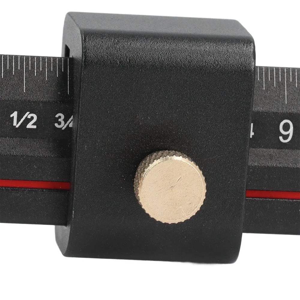 Aluminum Alloy Marking Gauge L Shape Adjustable Slide Stop Measuring Ruler Double Sided Scale 8 Inch Construction Ruler
