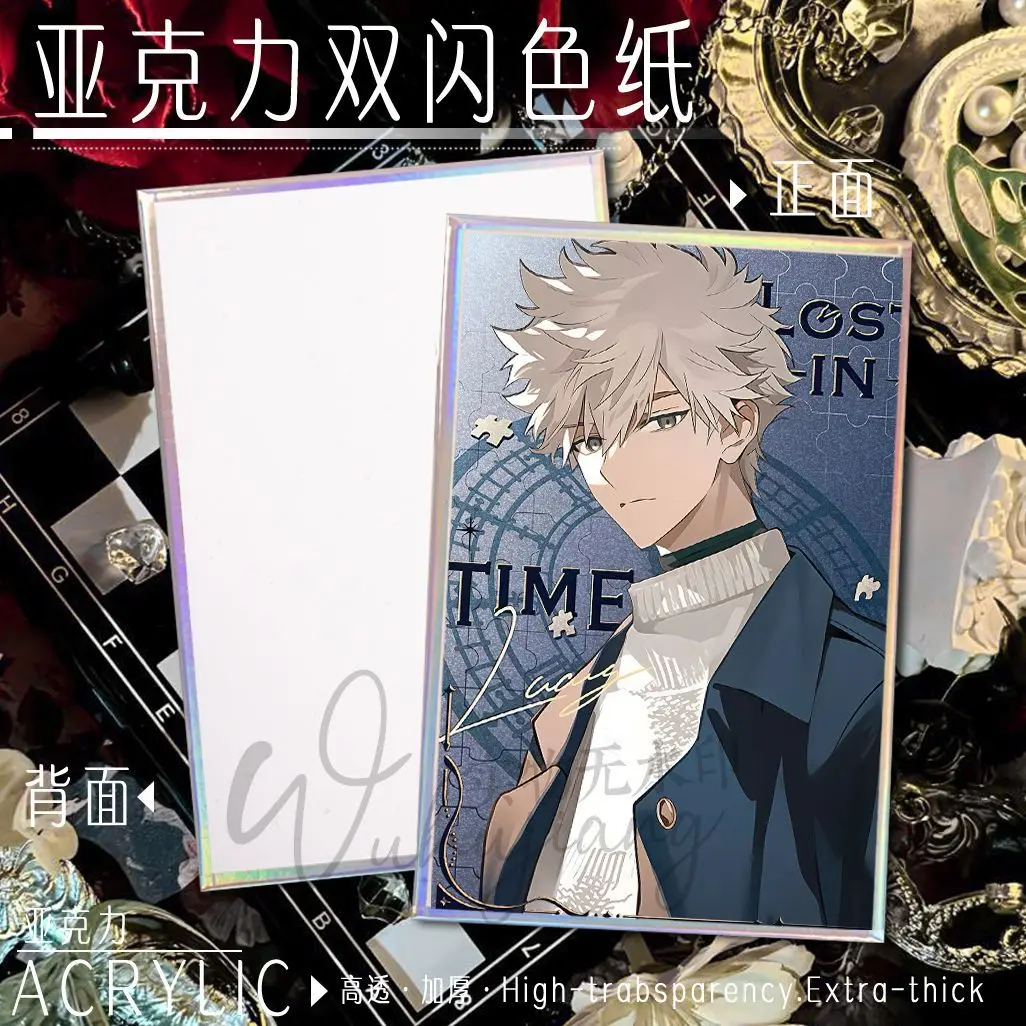 Anime LINK CLICK Charles Lucas Cosplay acrílico doble Flash papel de colores tarjeta de escritorio adorno Fans regalos de navidad