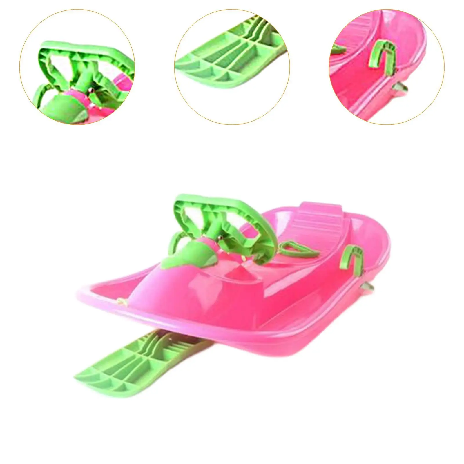 زلاجة ثلجية مع عجلة قيادة وفرامل ألعاب محمولة زلاجة ثلج للأولاد