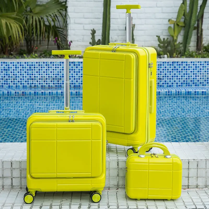 20''24 inch travel suitcase on wheels carry ons trolley luggage bag with laptop bag cabin rolling luggage Creative suitcase set