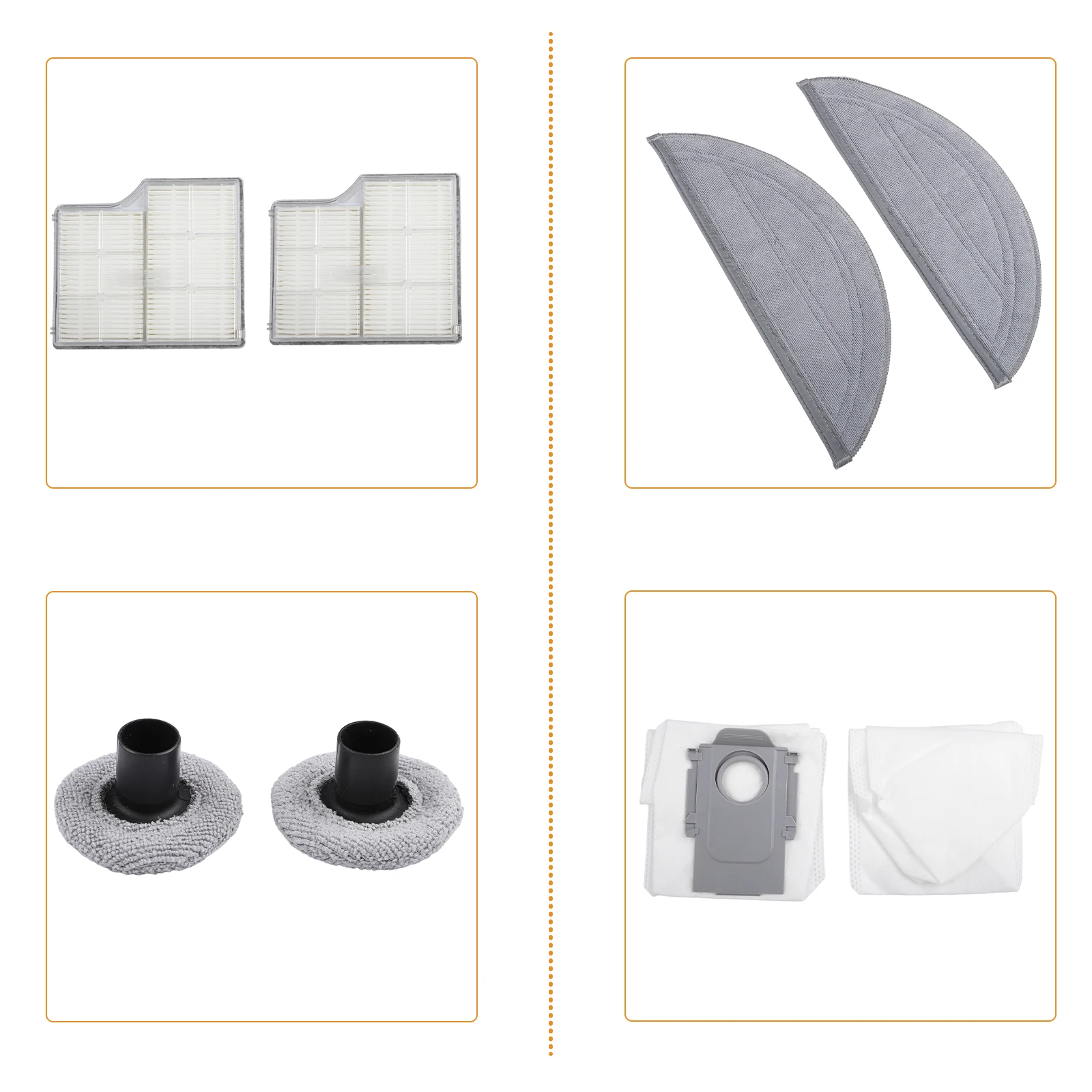 

For Roborock For Saros 10 Vacuum Cleaner Replacement Parts Accessory Kit Including Main Brush Filter Side Brushes