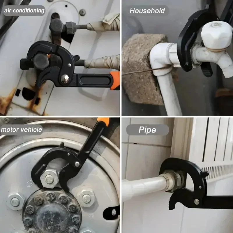 Imagem -04 - Chave Universal para Tubos Chave Chave Aberta Aço Carbono Ferramenta Snap Grip Ferramentas Manuais Multifuncionais para Canalizador 1430 3060 mm 1pc