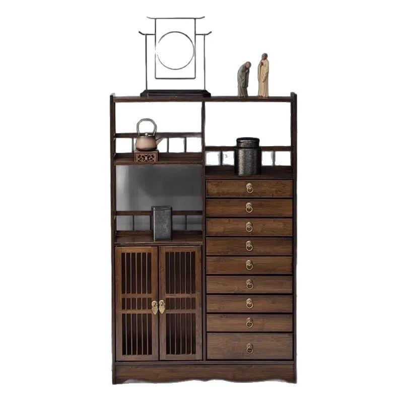 

Bogu rack floor-to-ceiling antique Pu'er multi-layer tea rack tea cabinet shelf cabinet Duobao Pavilion storage storage