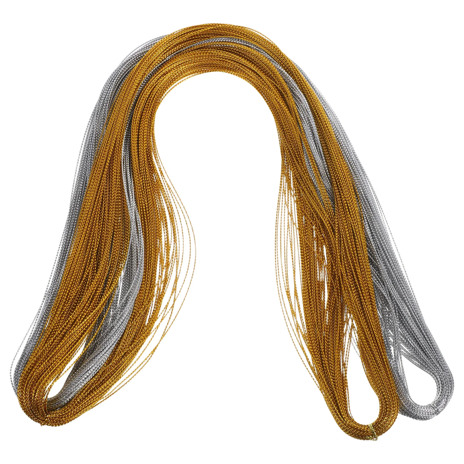 

2 Pcs Christmas Decoration Line Gold DIY Cord Bracelet Thread Twine Decorative Rope Craft The Pet