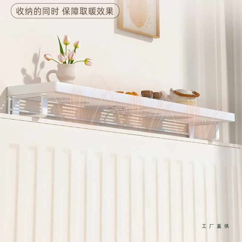 Radiator rack for household use, new upper cover decorative heating pipe special hook drying rack heating cover rack