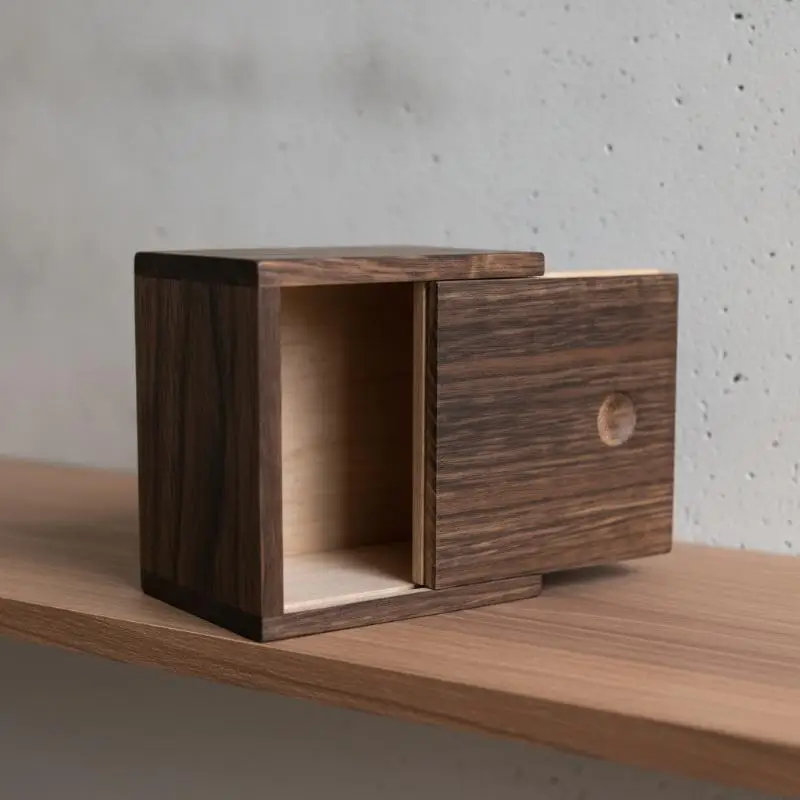 Antike Holz-Schmuckschatulle, Vintage-Uhren-Aufbewahrungsbox, Dekoratives Etui für Kommode, Schminktisch, Heimdekoration, Geschenk für Schmuckliebhaber – Detail 1