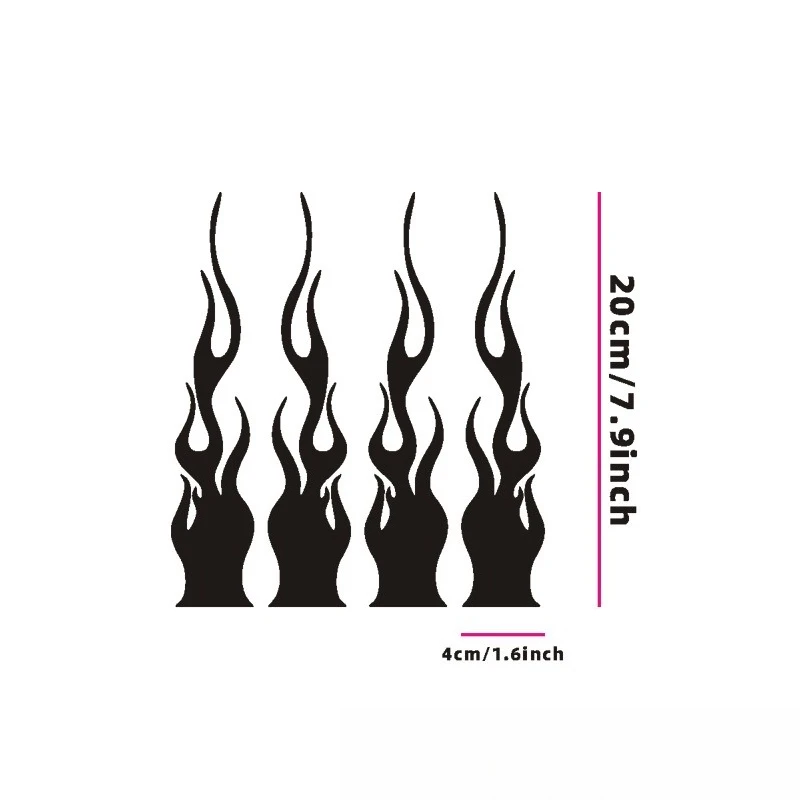 Motorcycle Helmet Flame Fuel Tank Car Stickers Totem Modified Fire Helmet Stickers Garland New view 6