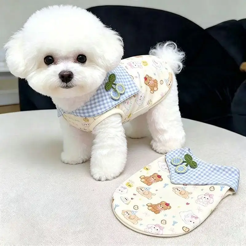 

Cooling Summer Pet Dog Vest Cartoon Soft Cat Clothing Summer Casual Shirts Small Medium Large Dogs Puppy French Bulldog Clothes