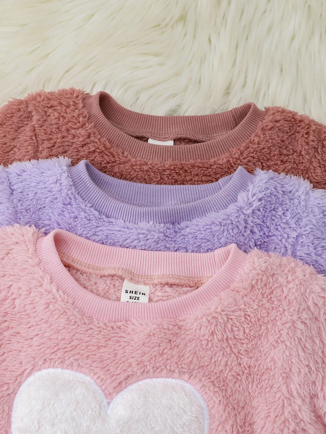 في الخريف والشتاء، سترة فروي دافئة على شكل قلب للفتيات الصغيرات بسيطة غير رسمية وناعمة بأكمام طويلة للنساء #3